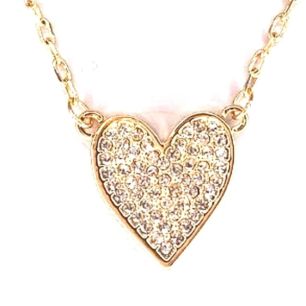 ❤️ Vince Camuto Gold-tone Pavé Heart Necklace NWT! - Picture 8 of 10